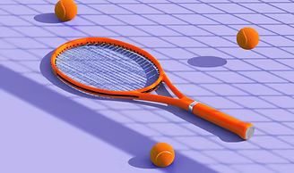 Tennis Balls and Racket